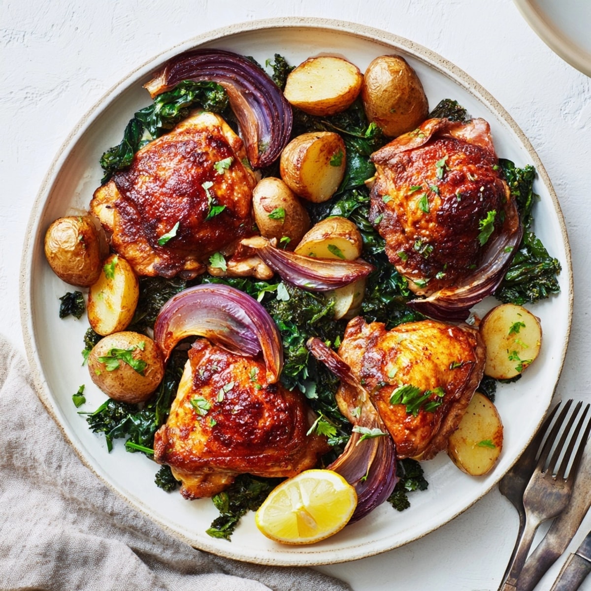 Savory Pan-Roasted Chicken with Zaatar recipe, featuring herbed chicken and roasted root vegetables, bursting with flavor.