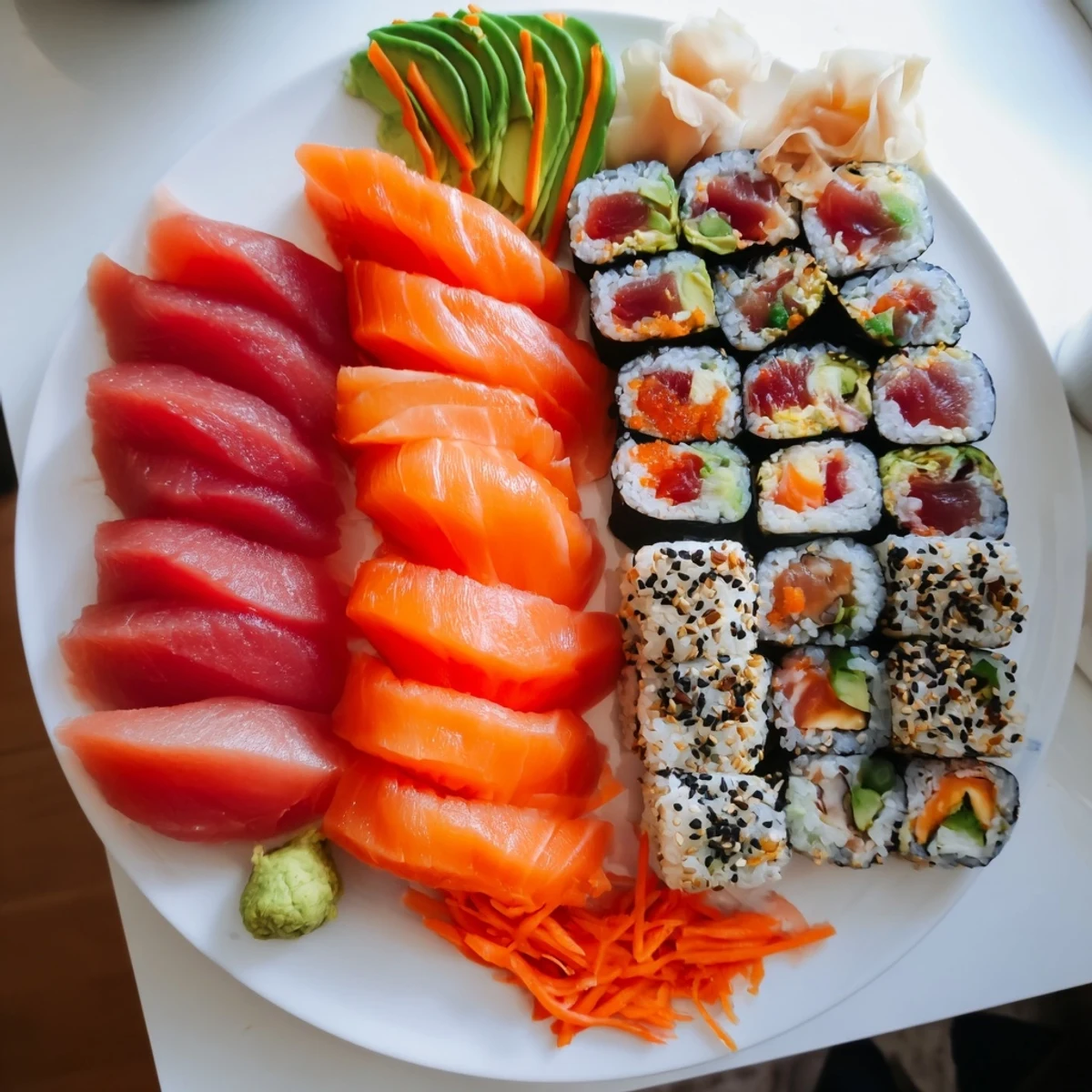 Sail Away Boat-Shaped Sushi Platter with colorful sushi, nigiri, and sashimi, ready to be enjoyed!