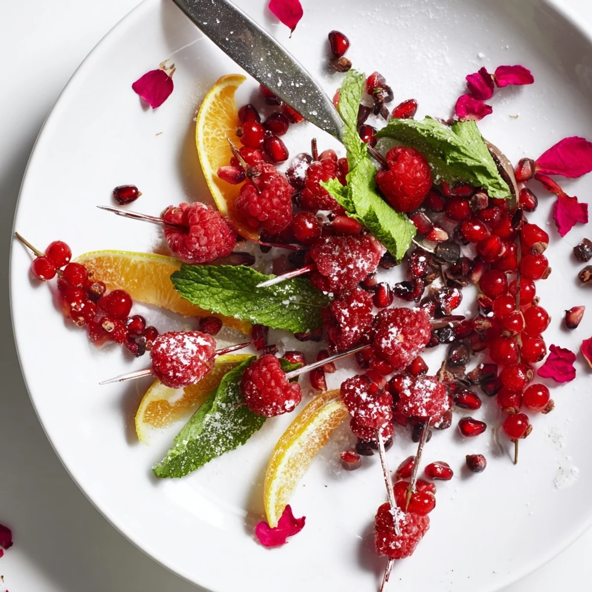 Elegant Midnight Cocktail Garnishes