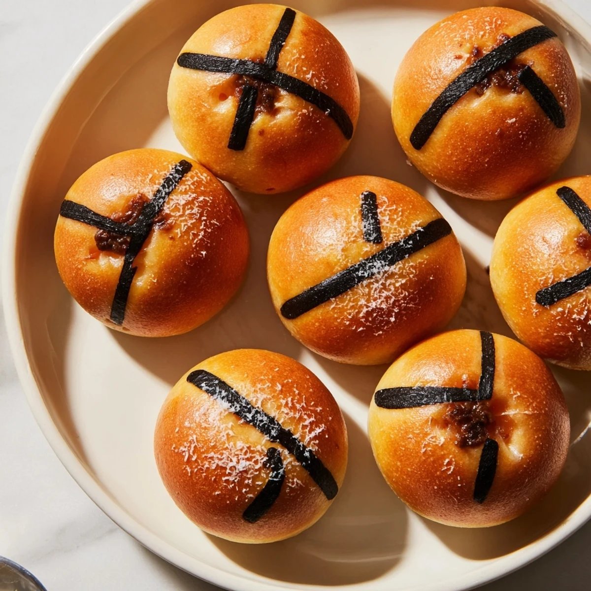 Cheesy, golden Basketball Pizza Bites fresh from the oven, perfect for a game day appetizer.