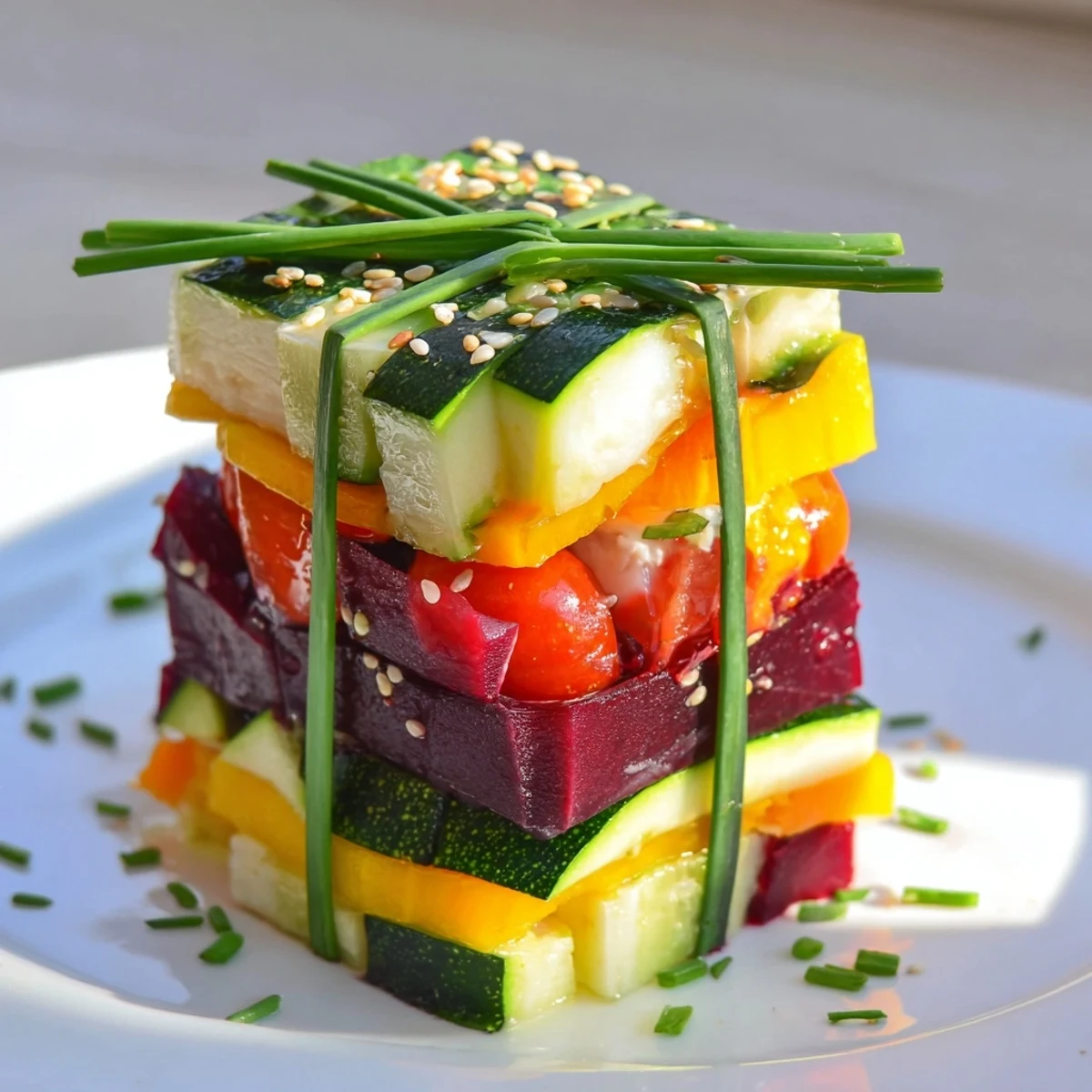 Stacked Gift Box Veggie Cubes