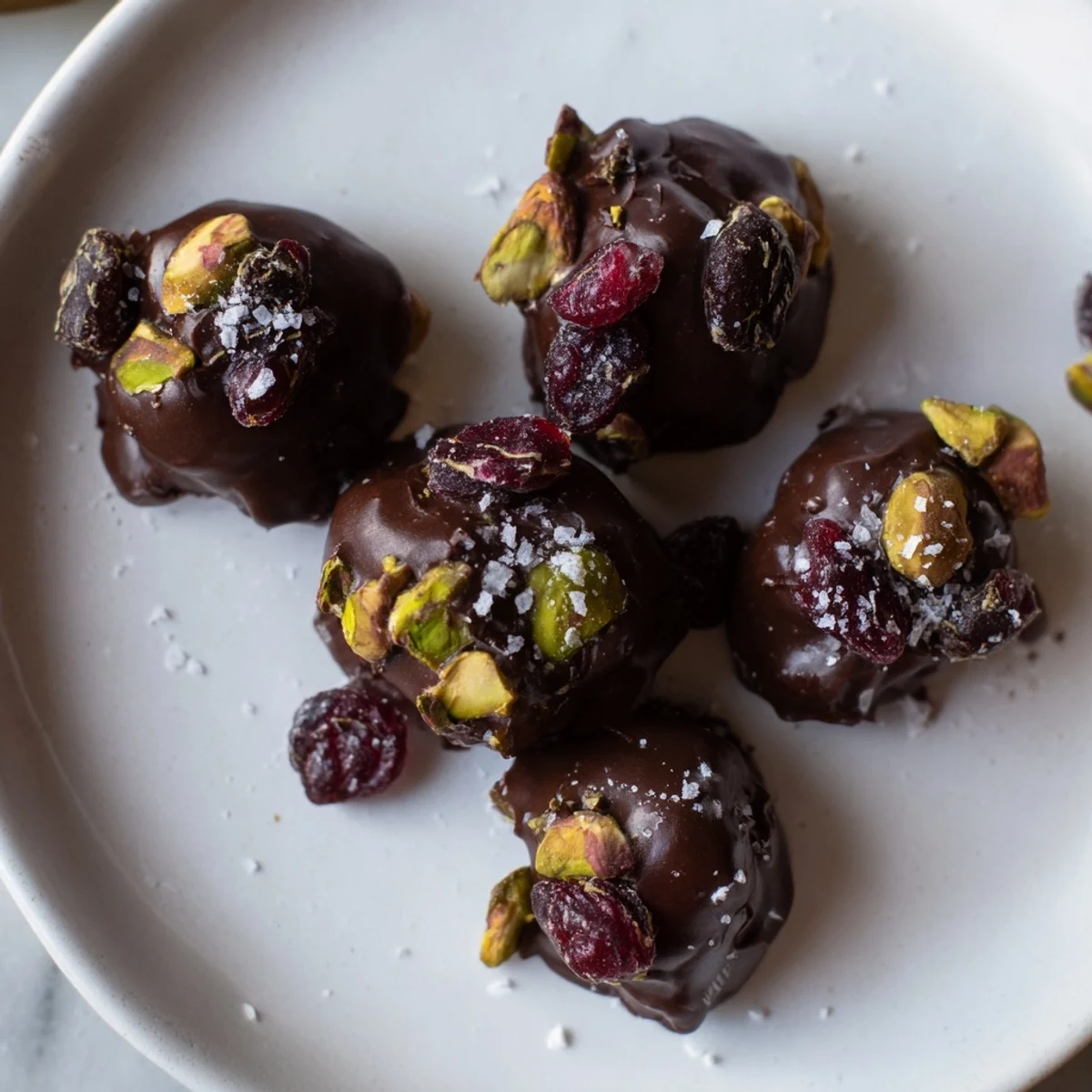 Sweet and salty pistachio and dried cranberry clusters: a homemade treat ready to be enjoyed.