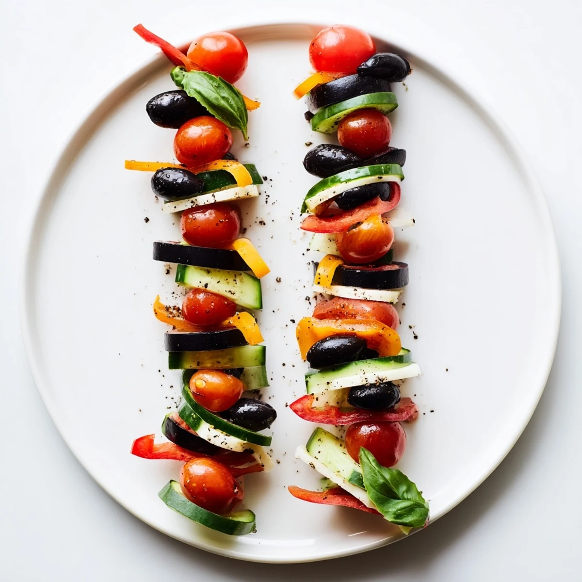 Appetizing Double Helix Genetic Code appetizer with vibrant veggies and cheese rungs, ready for serving.