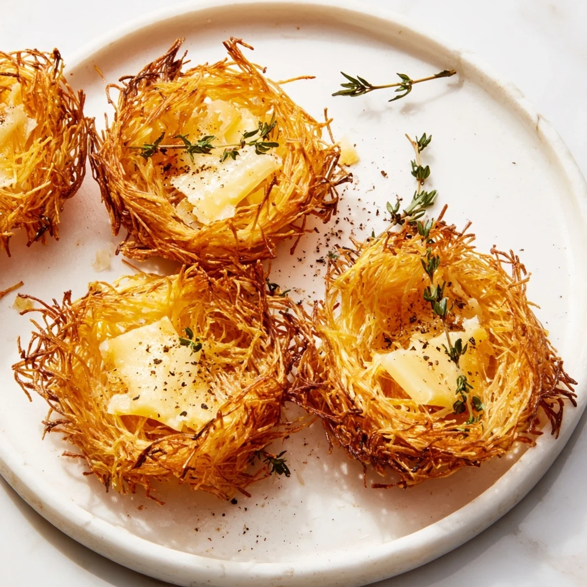 Rustic Phyllo Cheese Nests