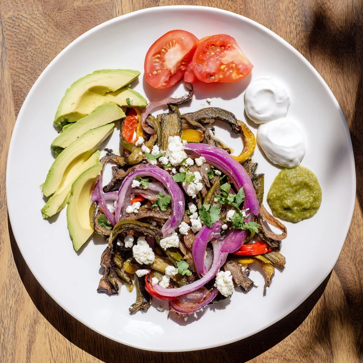 Sizzling Desert Cactus Taco Platter showing grilled cactus, colorful peppers, and warm tortillas ready to eat.