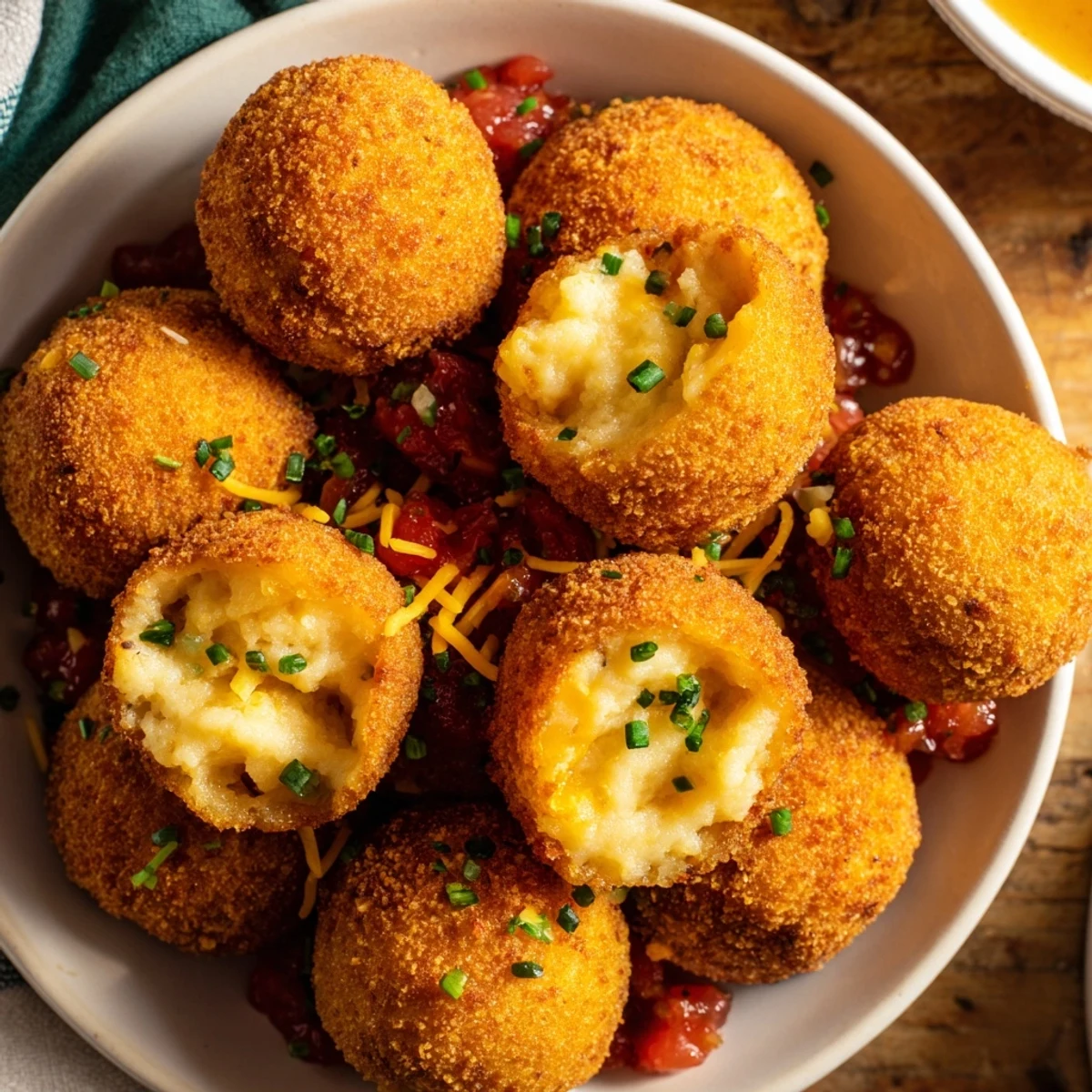 Golden brown potato and chicken cakes sizzling in a skillet, ready for a comforting meal.