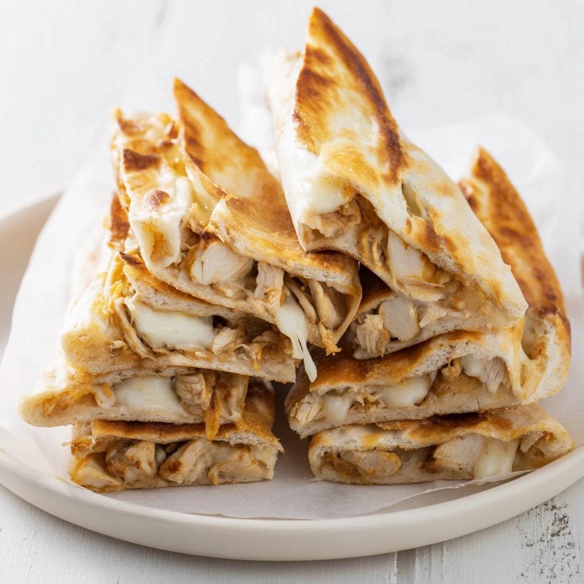 Leftover Pizza Grilled Cheese with melted cheese oozing from crispy golden crusts, ready to eat.