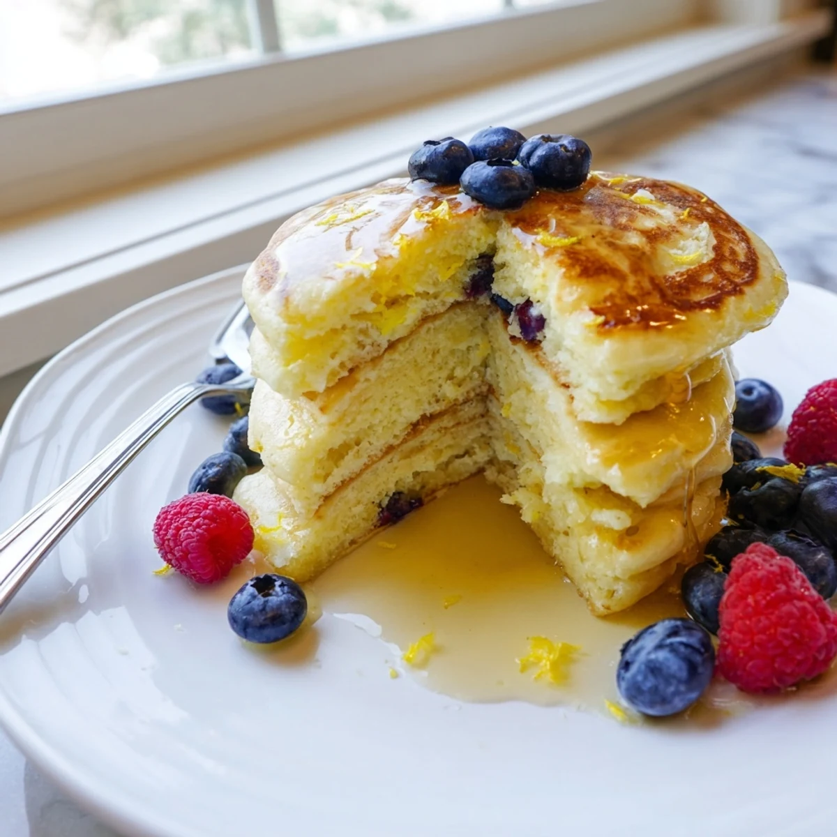 Imagine the tantalizing aroma of buttery, citrusy Lemon Ricotta Pancakes served with powdered sugar or fresh fruit.