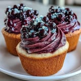 Olive Oil Cupcakes With Black Currant