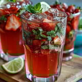 Strawberry Basil Lemonade Drink