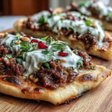 Spiced Lamb Flatbread Pizza