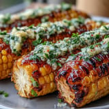 Four delicious herbed butters served alongside perfectly grilled corn for ultimate summer flavor.