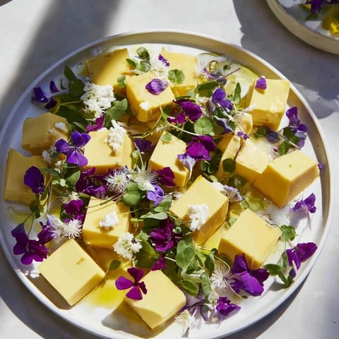 Secret Garden with cheese cubes