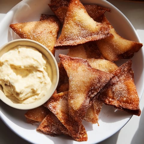 A close-up view shows the delicious chicken cream cheese dip alongside the Air Fryer Lumpia Chips.