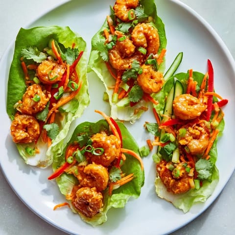 Spicy Shrimp Lettuce Cups