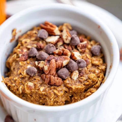 Pumpkin Spice Baked Oats
