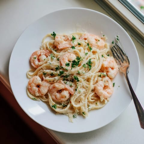 Creamy Garlic Shrimp Pasta