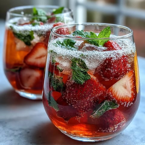 Strawberry Lemon Sparkling Drink