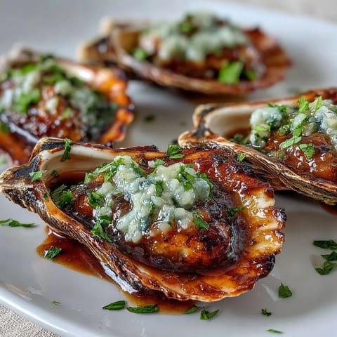 Golden pan-seared scallops bathed in a vibrant lemon butter sauce, garnished with fresh parsley and served with lemon wedges.