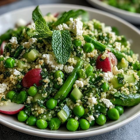 Spring Pea Mint Couscous Salad
