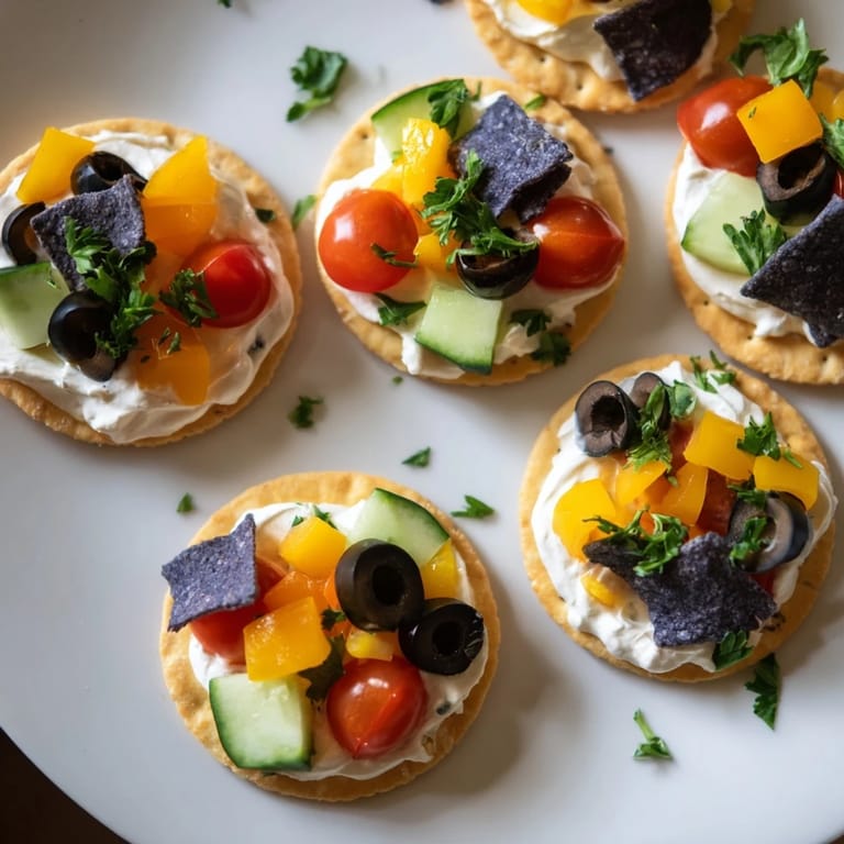 Delicious Gold Medal Olympic Ring Appetizers appetizer ready to serve, a vegetarian party delight.