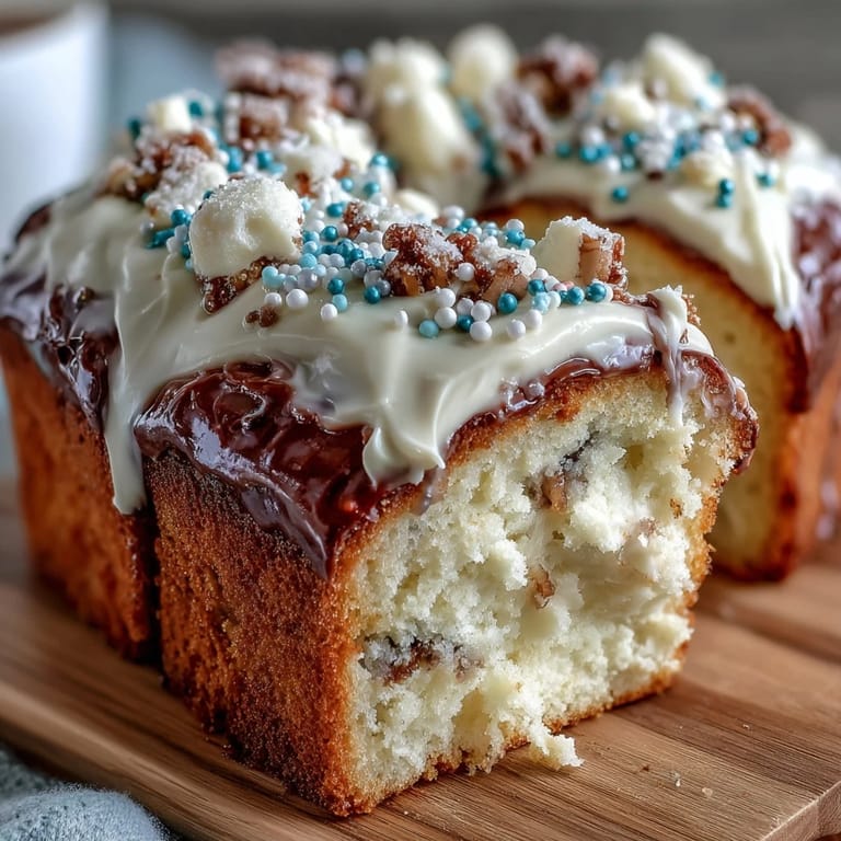 Creamy vanilla buttercream frosting on a light vanilla sheet cake, decorated with graduation-themed sprinkles for a festive touch.