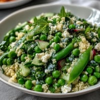 Spring Pea Mint Couscous Salad