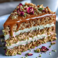 Taurus Cake: Earthy butterscotch layers adorned with delicate floral buttercream and edible flowers.