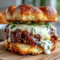 Golden-brown Memorial Day BBQ Smash Burger Sliders with tangy secret sauce.