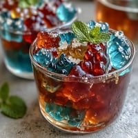 Viral Gummy Bear Lemonade Jelly Cups: jiggly, vibrant dessert layered with chewy candy.